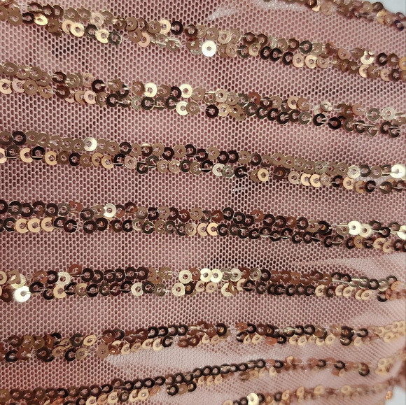 NWOT Venus Rose gold sequin Cardigan Size M - Picture 5 of 8